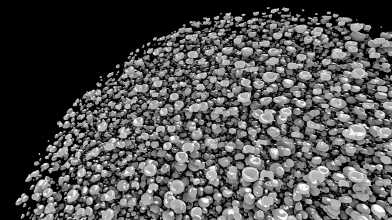 Large-scale simulation of the collapse process of a spherical cloud with 50’000 bubbles.