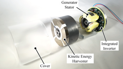 Figure 1: Novel kinetic energy harvester for supplying sensors and actuators on next generation freight trains.