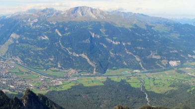 mountain view of the bündner rheintal
